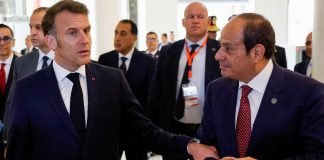 ماكرون يزور جرحى فلسطينيين في مستشفى العريش قرب قطاع غزة