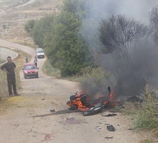 *معلومات عن ارتقاء شهيد’ جراء استهداف الدراجة النارية في حولا*