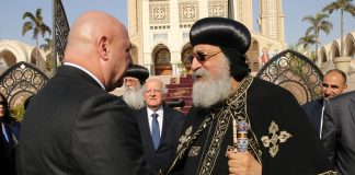 الرئيس عون يودع بابا الأقباط تواضروس الثاني في نهاية زيارته للبطريركية القبطية الأرثوذكسية في العباسية القاهرة