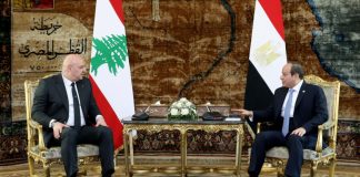 يلتقي رئيس الجمهورية العماد جوزاف عون الرئيس المصري عبد الفتاح السيسي في قصر الاتحادية.