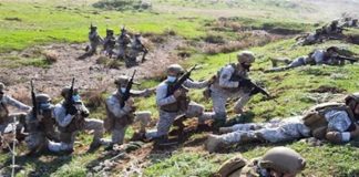 الجيش يواصل التمارين التدريبية في القرنة السوداء