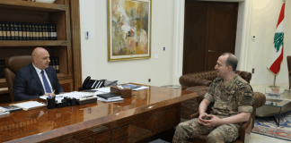 قائد الجيش أطلع الرئيس عون على الأوضاع الأمنية