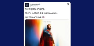 البيت الأبيض ينشر صورة لـ”ترامب السوبرمان”: رمز الأمل