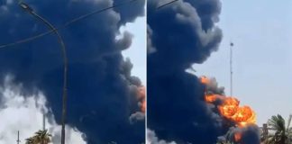 حريق كبير في مصفاة آبادان الإيرانية في أصفهان