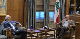 بري يلتقي الرئيس السابق للحزب التقدمي الاشتراكي وليد جنبلاط في عين التينة