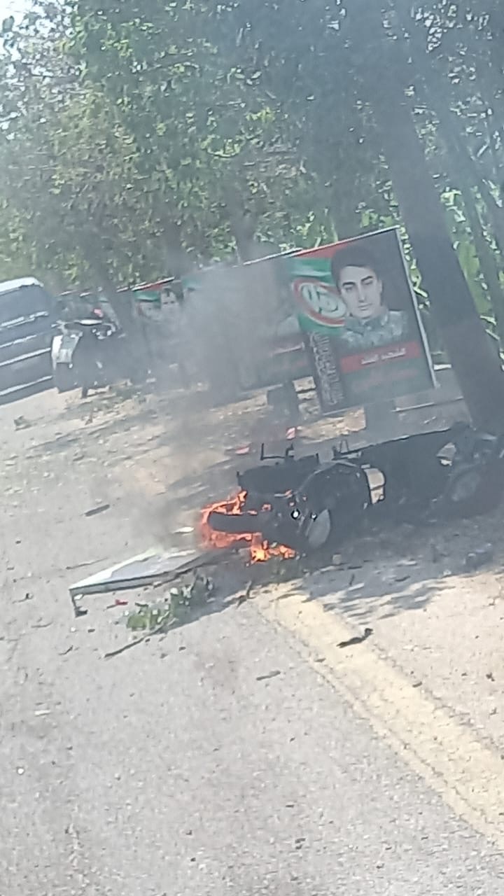 *بالصورة:مسيّرة إسرائيلية’ إستهدفت دراجة نارية في بلدة المنصوري – قضاء صور*