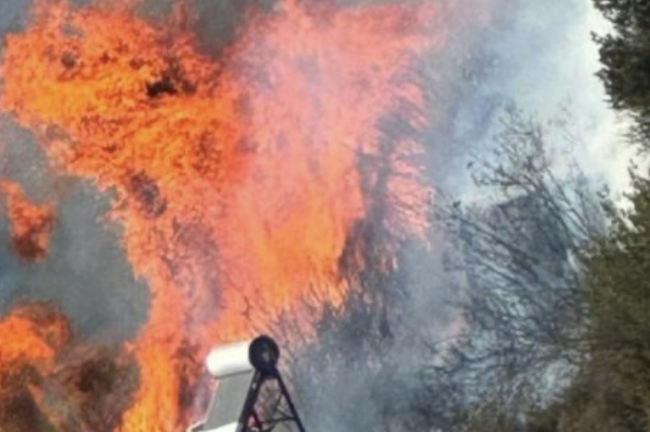 *توضيحاً:حريق في بلدة بلاط – قضاء مرجعيون ولا صحّة لأي إستهداف*