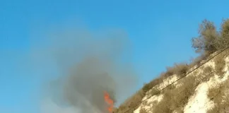 بالصورة- حريق كبير على أوتوستراد بيروت في اتجاه طرابلس