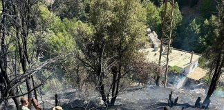 اخماد حريق في وادي قنوبين شمالي لبنان