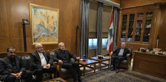 لاريجاني ينصح اللبنانيين من عين التينة: للحفاظ على المقاومة