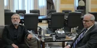 الصور تكشف ما لم تقله الكلمات: استقبال فاتر من سلام للمسؤول الإيراني لاريجاني