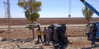 وفاة لبناني وإصابة عائلته إثر تدهور سيارتهم على طريق درعا دمشق