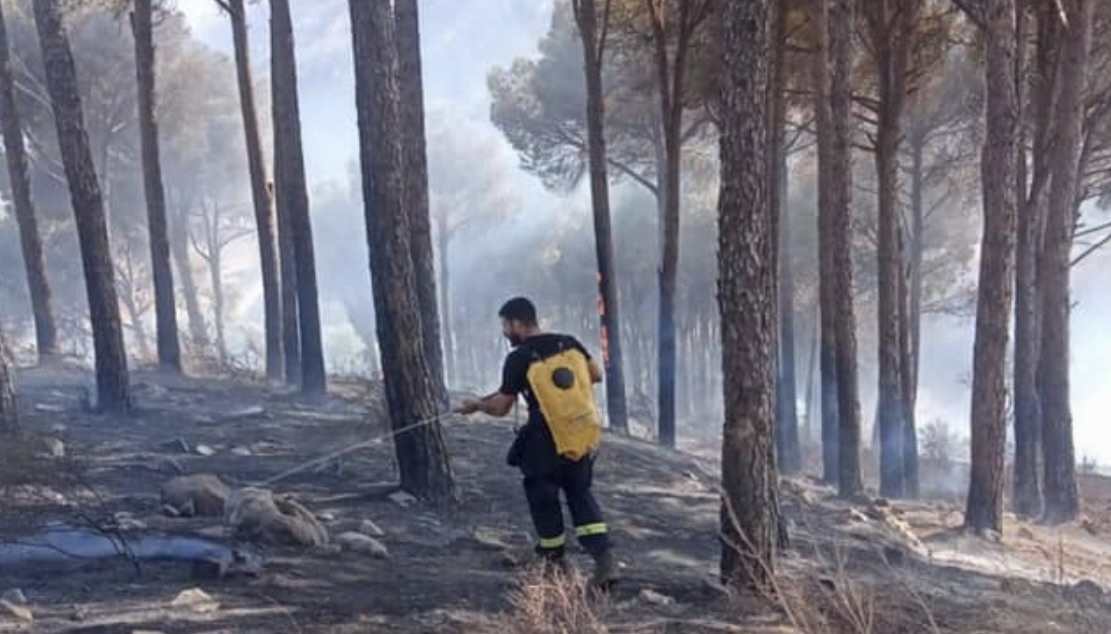 *الدفاع المدني يسيطر على سلسلة حرائق ناجمة عن غارات إسرائيلية’ وينقذ عائلة في وادي قنوبين*