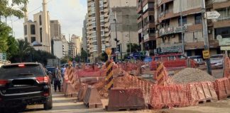 بالصّورة – أعمال صيانة على مستديرة الكولا تسببت بازدحام مروري