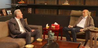 جنبلاط بحث مع رجّي في المستجدات الأخيرة