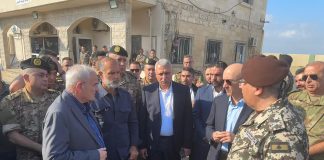 جولة حدودية لمنسى ووفد وزاري وأمني على المعابر الشمالية