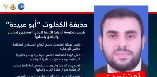 أدرعي يكشف صورة جديدة لـ “أبو عبيدة”