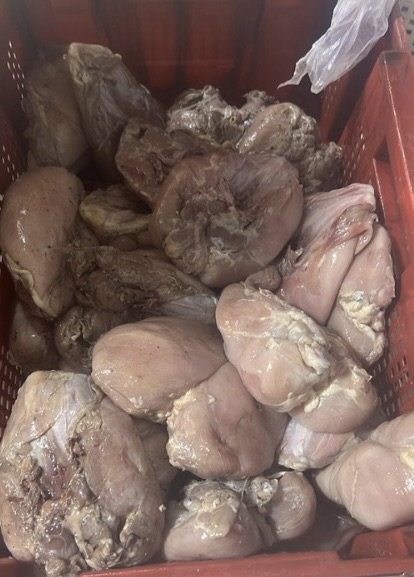 *قوى الأمن: توقيف 8 أشخاص وضبط 10 أطنان لحوم دجاج فاسدة في حلبا وكروم عرب*