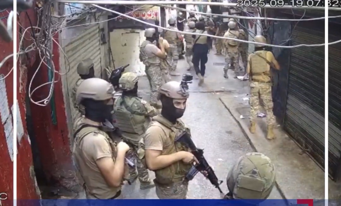 الجيش اللبناني يقبض على تجار المخدرات في مخيم شاتيلا