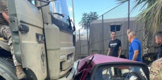 حادث سير أمام الكلية الحربية في الحازمية