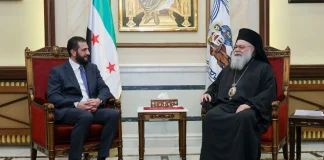 هذا ما كتبه الشرع على دفتر زيارة كبير الزوار في الكنيسة المريمية في دمشق