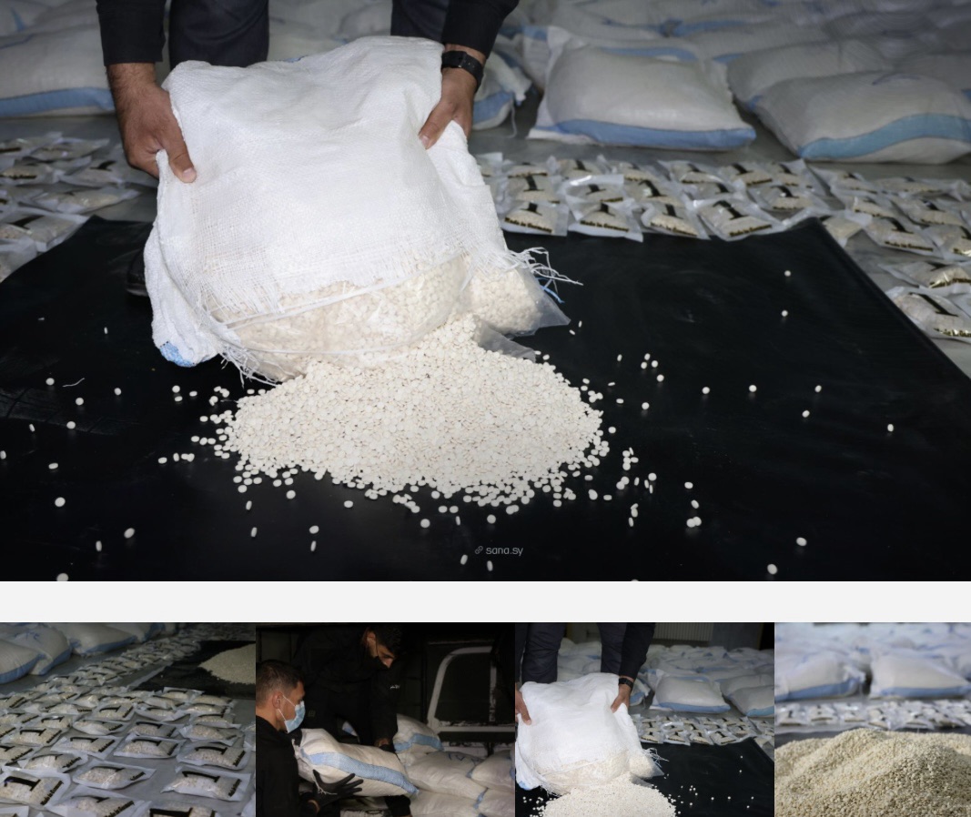 *سانا”: ضبط سيّارة آتية من الأراضي اللبنانية تحتوي على نحو 11 مليون حبة من مادة الكبتاغون المخدّرة في ريف حمص الجنوبي*