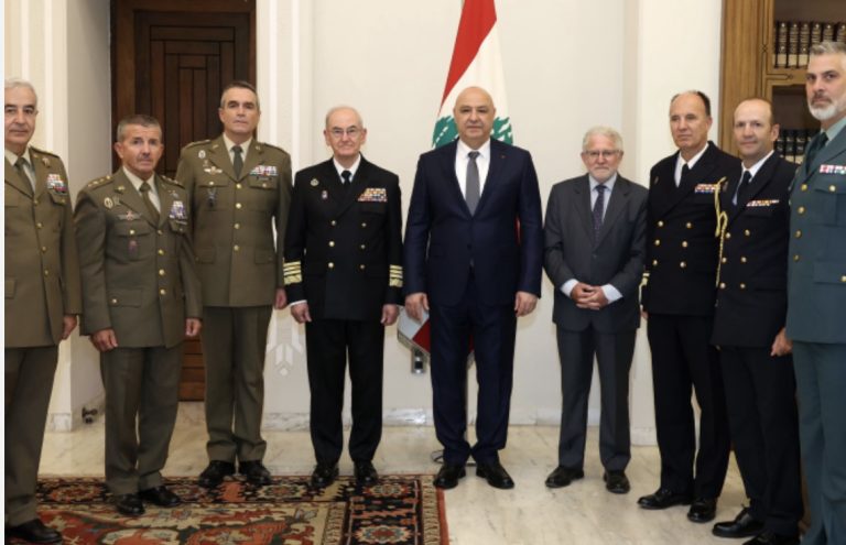 *رئيس الجمهورية يستقبل قائد الجيش الإسباني في بعبدا ويثمن دعم إسبانيا لقوات اليونيفيل*
