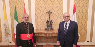 ميناسيان يستقبل سلام في المعهد الحبري الأرمني في روما