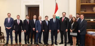 الرئيس عون لوفد الخزانة الاميركية: لبنان يطبق بصرامة اجراءات منع تبييض الاموال او تهريبها او استعمالها لتمويل الارهابالوفد الأميركي: مستعدون لمساعدة لبنان لتحقيق الامن والاستقرار جنوبا ودعم الجيش وإلغاء المظاهر المسلحة