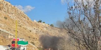 التحكم المروري: تم ازالة الشاحنة محلة مكسة باتجاه المريجات والسير الى تحسن تدريجي