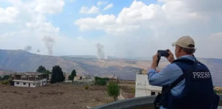 في أحد منتجعات رميش…فرق إعلامية تتجهز لتغطية الحرب