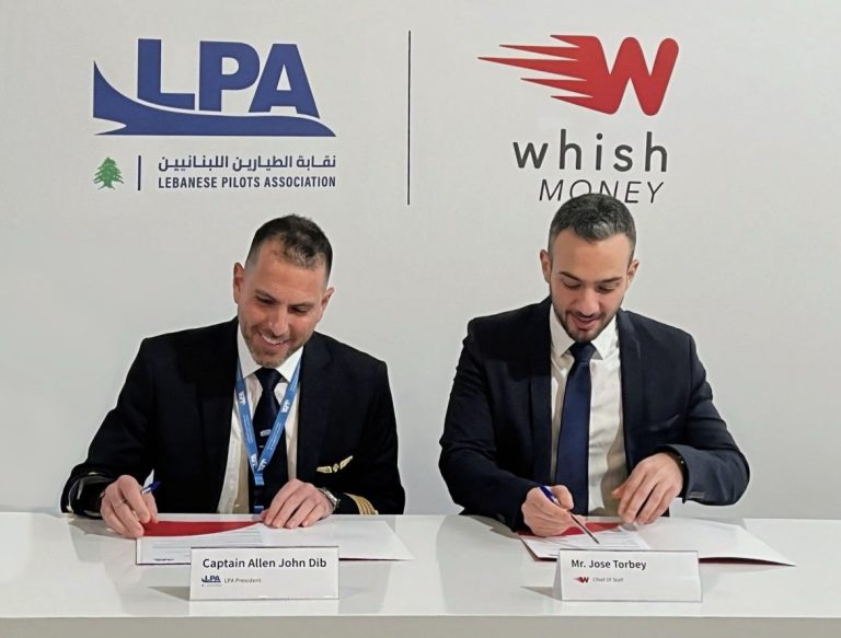 Whish Money&nbsp;ونقابة الطيارين اللبنانيين&nbsp;(LPA)&nbsp;توقّعان شراكة استراتيجية لدعم طواقم الطيران بحلول مالية متطورة وآمنة