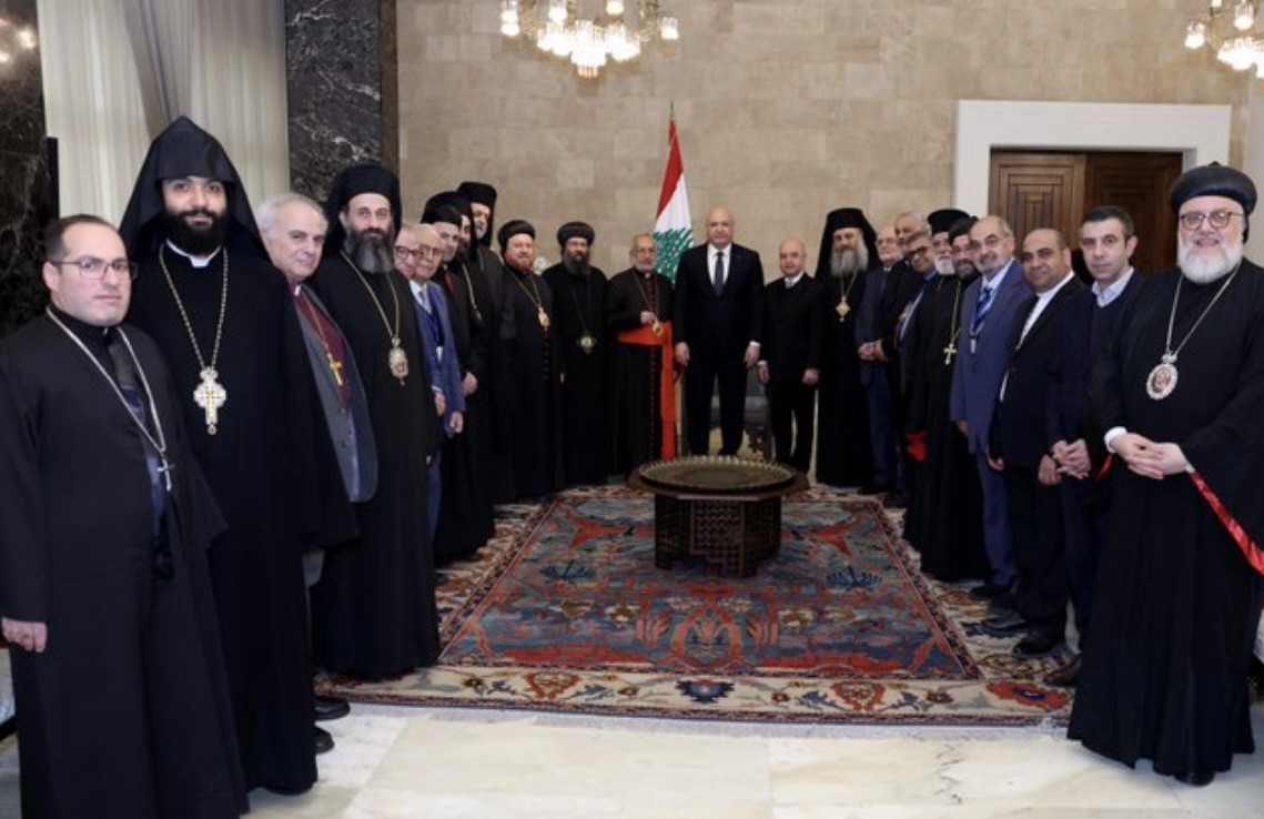 *الرئيس عون لمجلس كنائس الشرق الأوسط: رسالتكم هي توطيد الحضور المسيحي في الشرق ليكون فاعلا ومؤثرا وثابتا في خدمة قضية الإنسان وحاضر الإنسانية ومستقبلها*