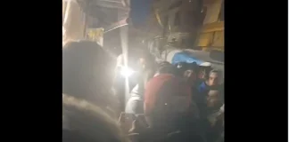 بالفيديو- إخلاء بناية سكنية في منطقة القبة وسط حالة هلع وضياع بين الأهالي