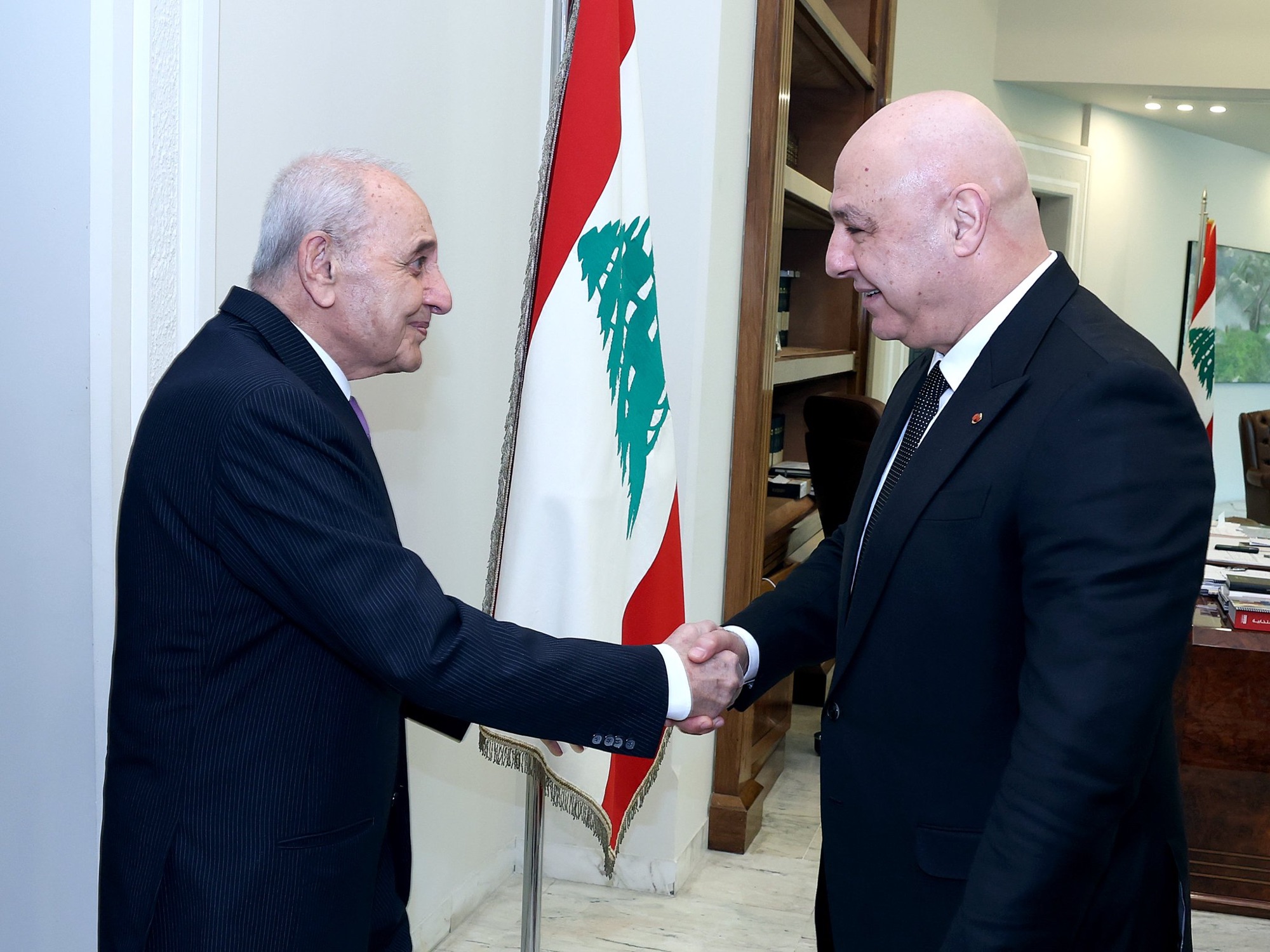 رئيس مجلس النواب نبيه برّي مغادراً قصر بعبدا:لقاءاتي مع فخامة الرئيس دائماً ممتازة