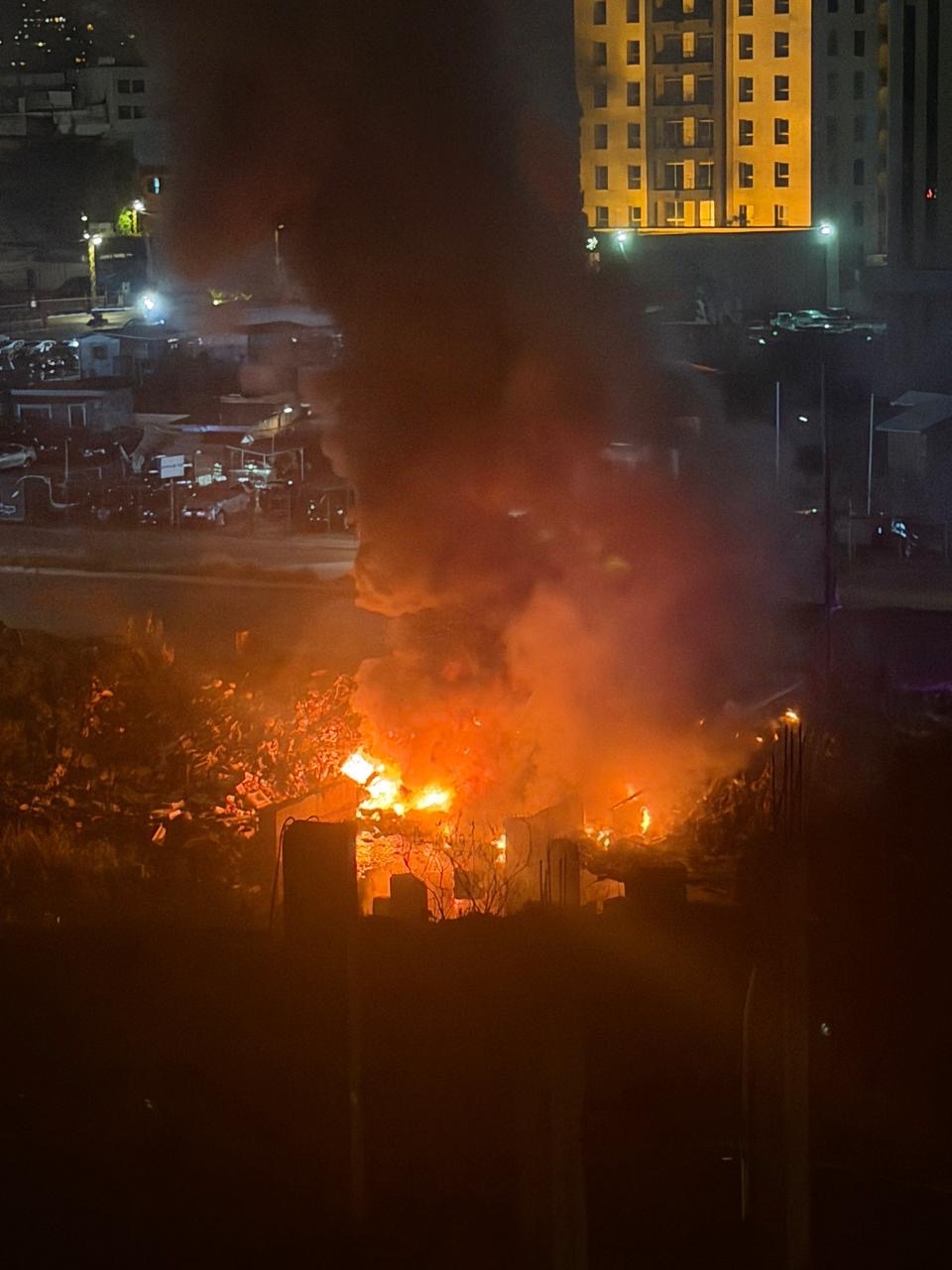 مراسلتنا : حريق قرب ميرنا الشالوحي