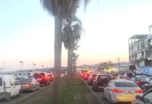 زحمة سير خانقة في صيدا بسبب حركة النزوح