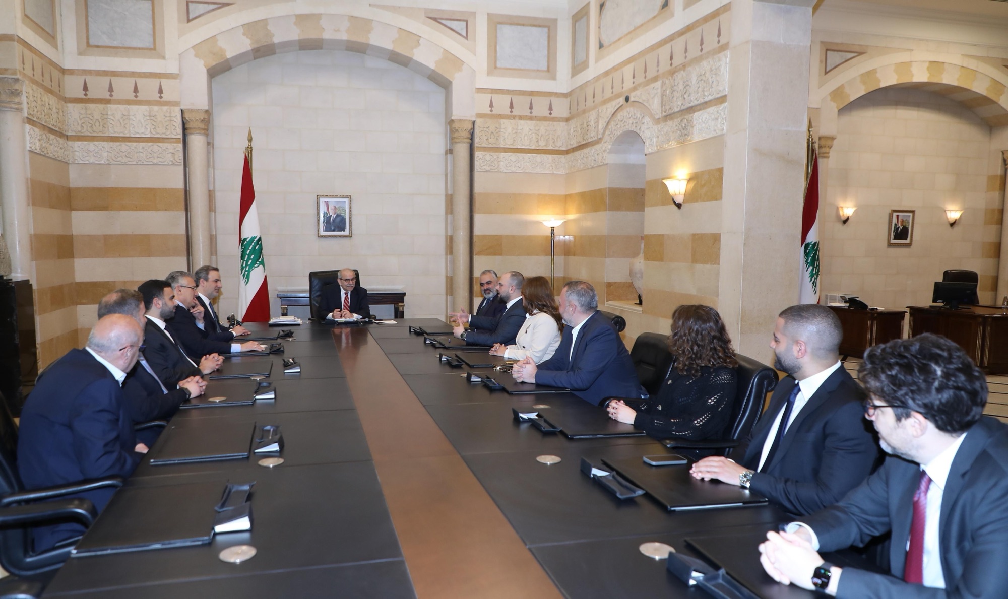 معوض من السراي: دعم لنواف سلام وخيار الدولة بوجه السلاح غير الشرعي