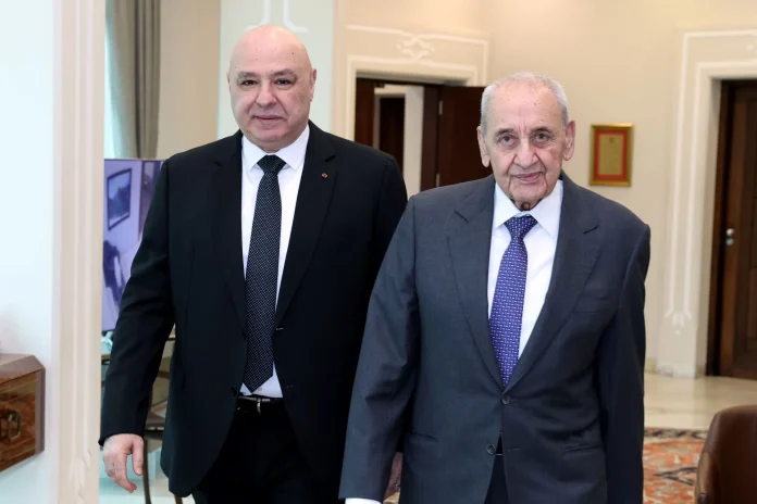 Nabih Berri and Prseident Joseph Aoun