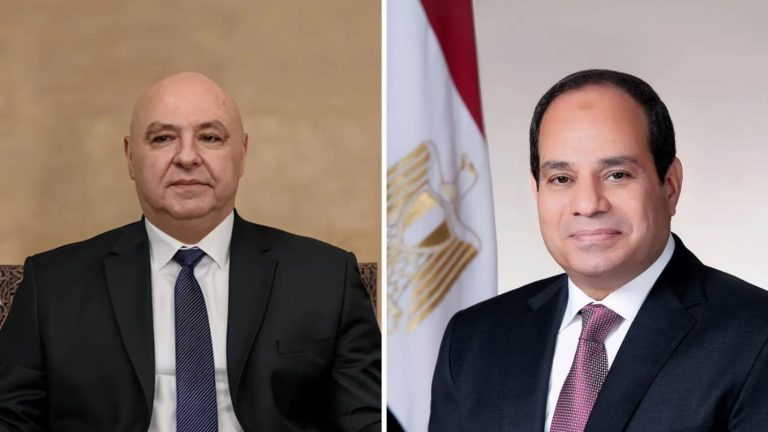 الرئيس المصري اكد للرئيس عون في اتصال هاتفيدعمه للخطوات التي اتخذها لوقف التصعيد وفي مقدمها المفاوضات الثنائية