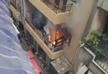 بالفيديو ـ حريق في سد البوشرية