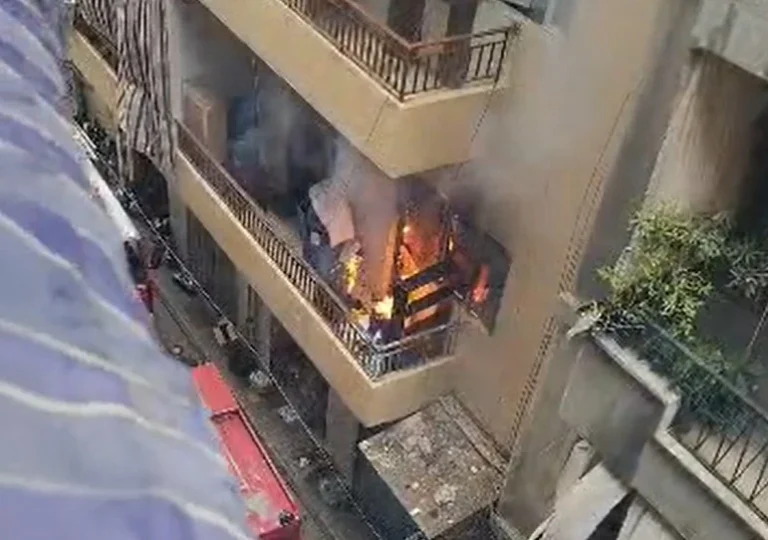 بالفيديو ـ حريق في سد البوشرية