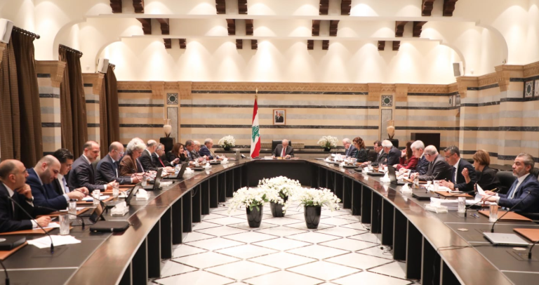 سلام يؤكد من مجلس الوزراء أن التفاوض خيار لبنان الأسرع والأقل كلفة